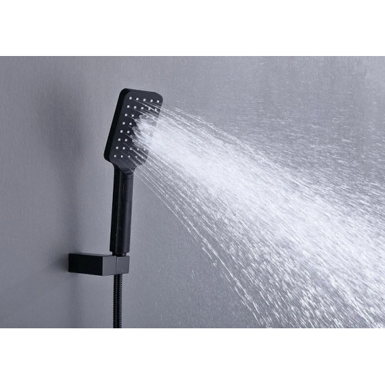 Душевой комплект встраиваемый термостатический TIMO Petruma SX-5149/03SM чёрный С ВНУТРЕННЕЙ ЧАСТЬЮ