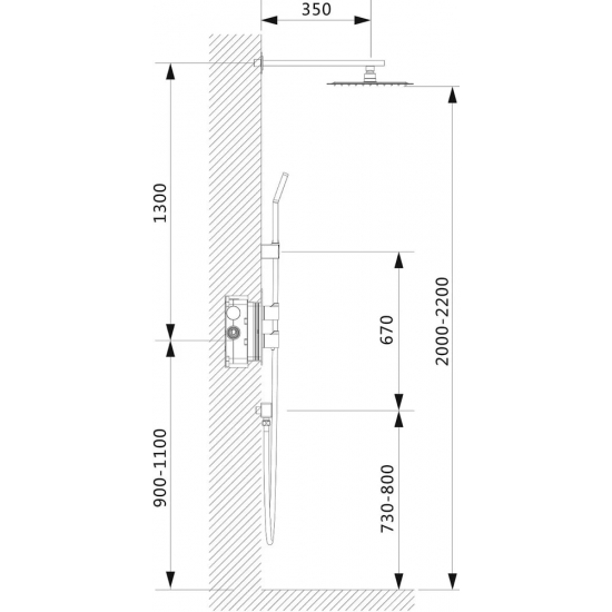 Душевой комплект встраиваемый термостатический TIMO Petruma SX-5159/00SM С ВНУТРЕННЕЙ ЧАСТЬЮ