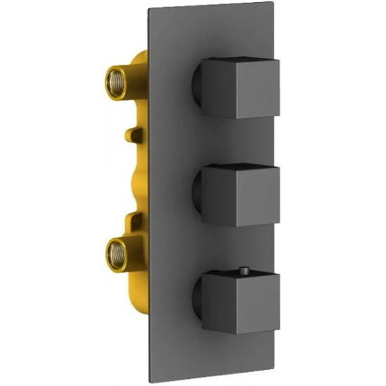 Душевой комплект встраиваемый термостатический TIMO Tetra-Thermo SX-0179/03SM чёрный 