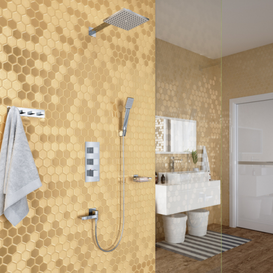 Душевой комплект встраиваемый термостатический TIMO Tetra-Thermo SX-0199/00SM С ВНУТРЕННЕЙ ЧАСТЬЮ