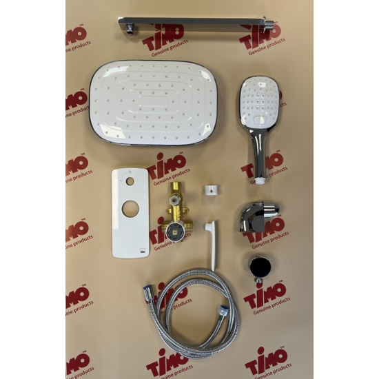 Душевой комплект встраиваемый TIMO Helmi SX-4069/00-16SM белый / хром С ВНУТРЕННЕЙ ЧАСТЬЮ