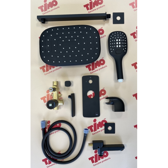 Душевой комплект встраиваемый TIMO Helmi SX-4099/03SM чёрный С ВНУТРЕННЕЙ ЧАСТЬЮ