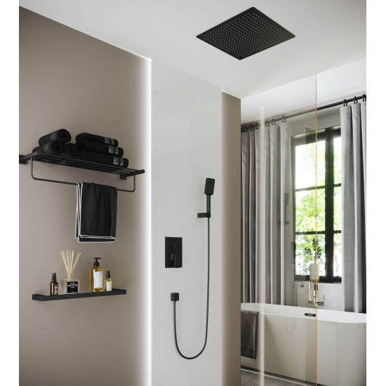 Душевой комплект встраиваемый TIMO Selene SX-2029/03SM чёрный С ВНУТРЕННЕЙ ЧАСТЬЮ