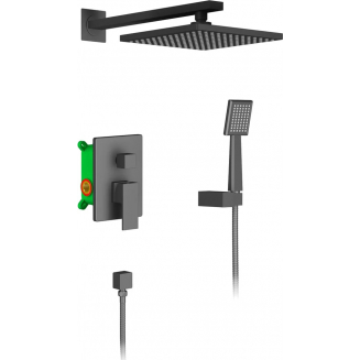 Душевой комплект встраиваемый TIMO Selene SX-2069/03SM чёрный С ВНУТРЕННЕЙ ЧАСТЬЮ