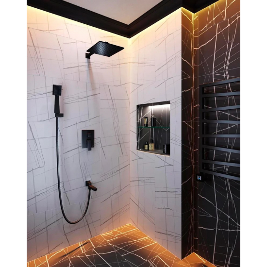 Душевой комплект встраиваемый TIMO Selene SX-3069/03SM чёрный С ВНУТРЕННЕЙ ЧАСТЬЮ