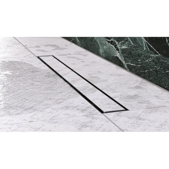 Душевой лоток АНИ ПЛАСТ TL1065 решетка МОЛ под плитку 650х62 мм, матовая, комбинированный затвор