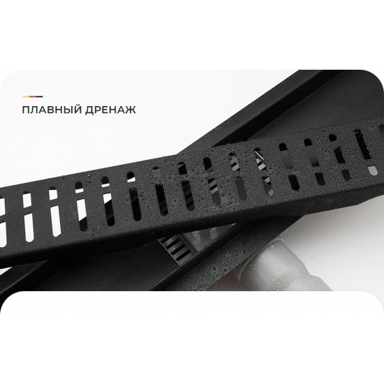 Душевой лоток GAPPO G86007-36 70x600 черный комбинированный затвор