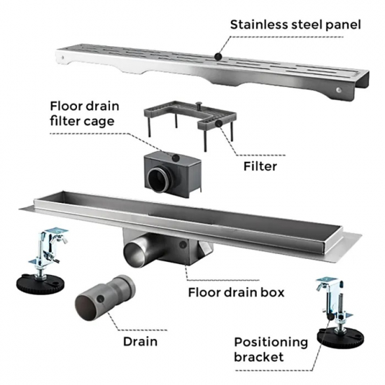 Душевой лоток GAPPO G88007-1 70x800 комбинированный затвор