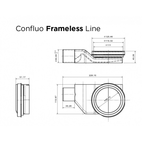 Душевой лоток Pestan Confluo Frameless Line 850 хром матовый