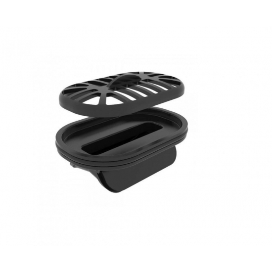 Душевой лоток Pestan Premium Line Black Glass 850 чёрный/хром