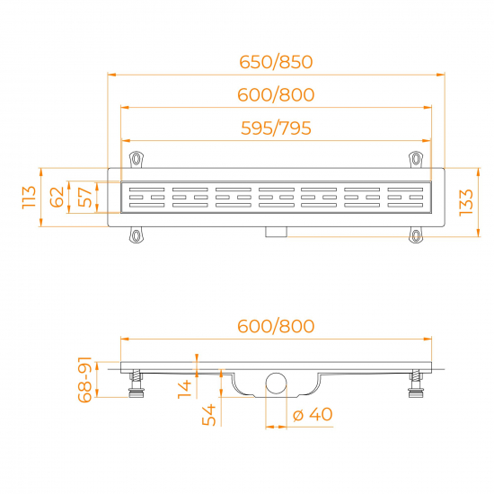 Душевой лоток RGW Drain Leo-10 80 см