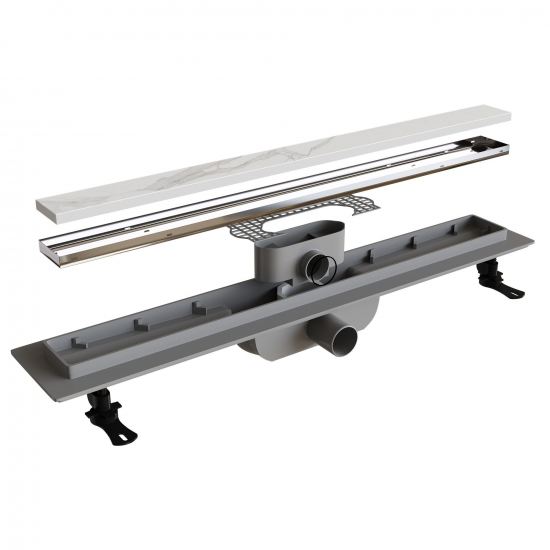 Душевой лоток RGW Drain Leo-11 60 см, решетка под плитку