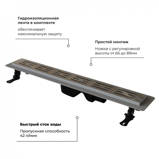 Душевой лоток RGW Drain Leo-20 80 см