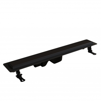 Душевой лоток RGW Drain Leo-31 60 см, решетка под плитку, чёрный