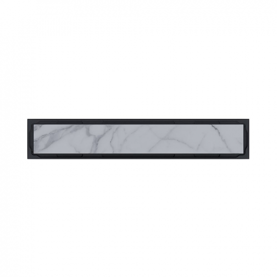 Душевой лоток RGW SDR-22B 40 см, решетка под плитку, чёрный