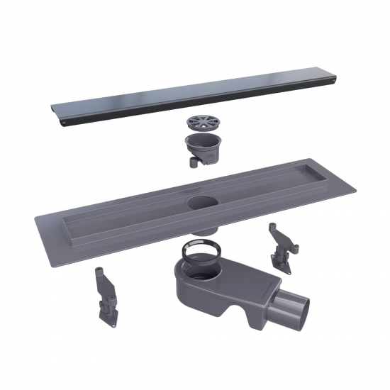 Душевой лоток RGW SDR-31B 40 см, чёрный