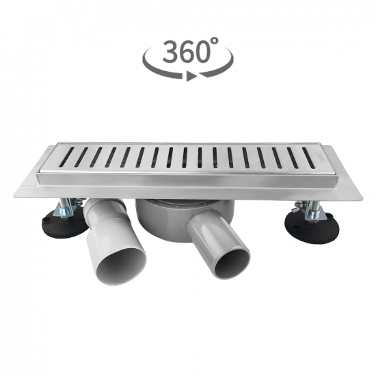 Душевой лоток САНАКС 00036 300х70 линейный, горизонтальный, с зазором под плитку нержавеющая сталь