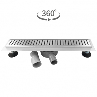 Душевой лоток САНАКС 00038 500х70 линейный, горизонтальный, с зазором под плитку нержавеющая сталь