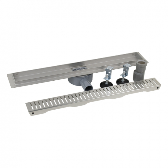 Душевой лоток САНАКС 00038 500х70 линейный, горизонтальный, с зазором под плитку нержавеющая сталь