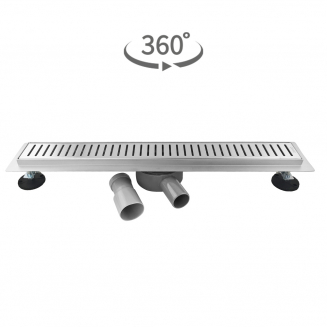 Душевой лоток САНАКС 00039 600х70 линейный, горизонтальный, с зазором под плитку нержавеющая сталь