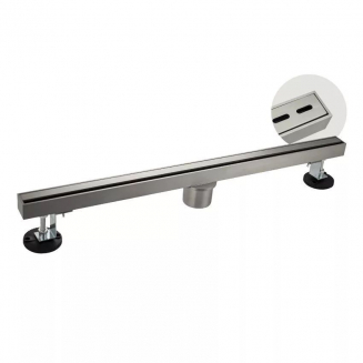 Душевой лоток САНАКС 40055 600x32 нержавеющая сталь, щелевой