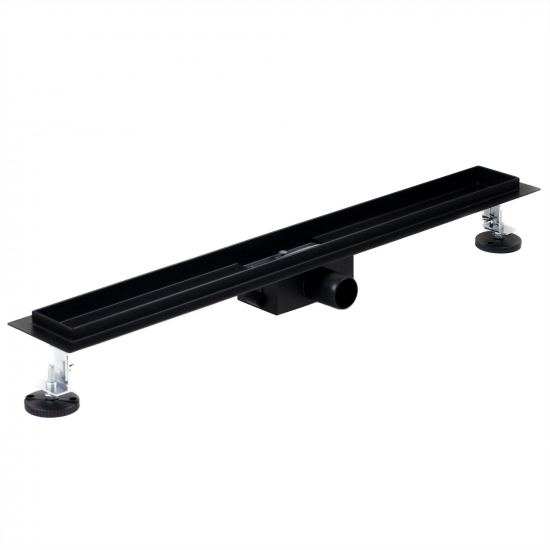 Душевой лоток SANTREK AQUA A-70700 BLACK с решеткой и опорами