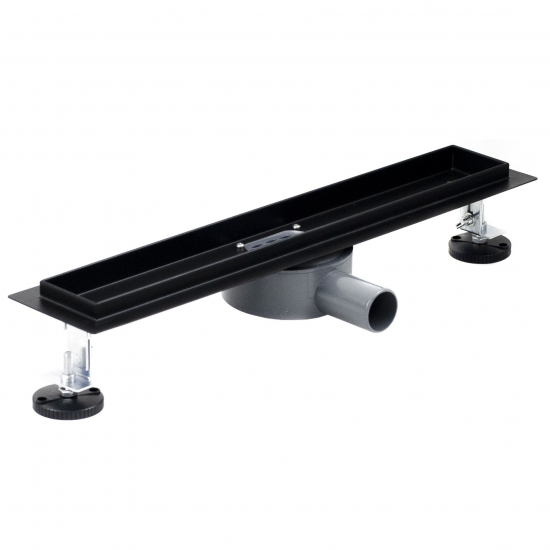 Душевой лоток SANTREK AQUA С-70500 BLACK с решеткой и опорами