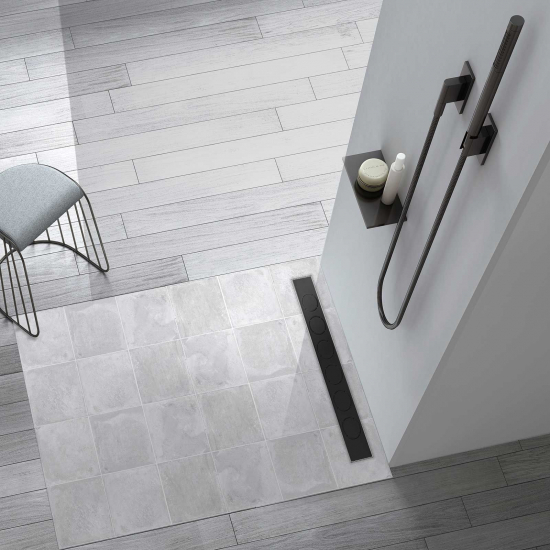 Душевой лоток VINCEA Say Optima Nisangah 80 см, чёрный матовый