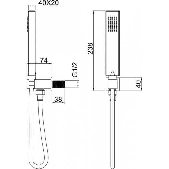 Душевой набор ALLEN BRAU Infinity 5.21021-31, чёрный матовый