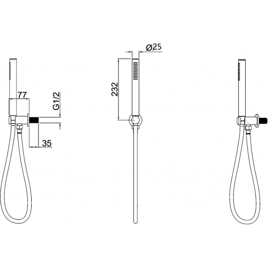 Душевой набор ALLEN BRAU Priority 5.31019-MG графит