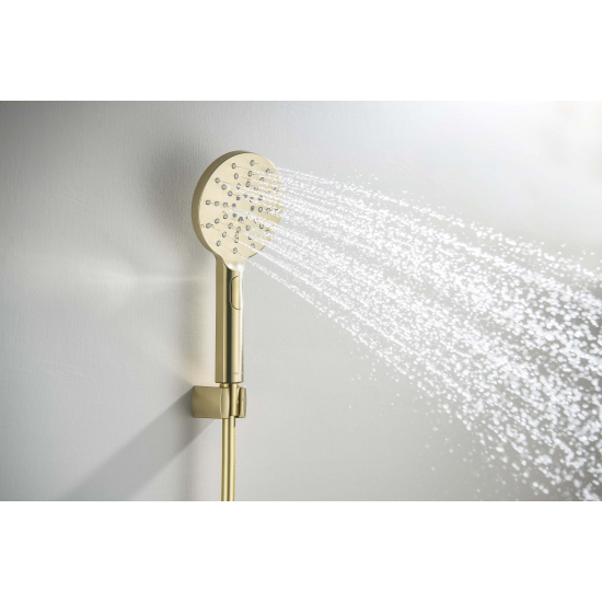 Душевой набор AQUATEK Оберон AQ2033BG Select 120 3 jet золото шлифованное