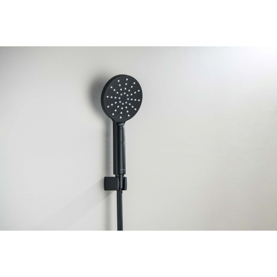 Душевой набор AQUATEK Оберон AQ2033MB Select 120 3 jet матовый чёрный