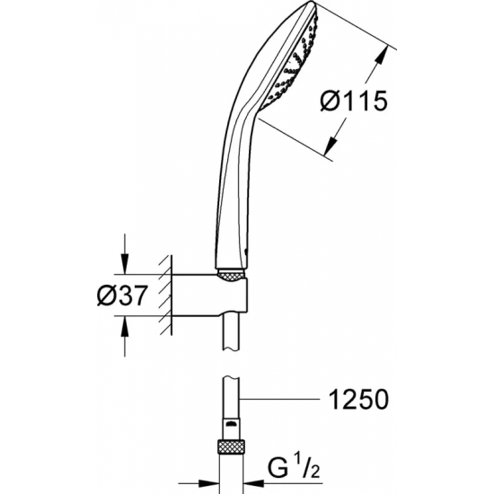 Душевой набор GROHE Euphoria Mono 110 27354000 хром
