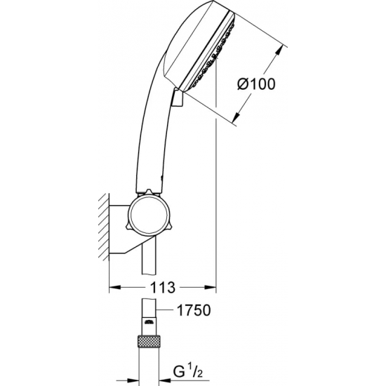 Душевой набор GROHE Tempesta Cosmopolitan 27584002 хром