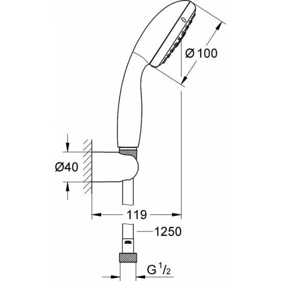 Душевой набор GROHE Tempesta New 27799001 хром