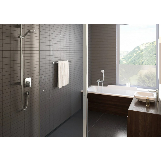 Душевой набор HANSGROHE Croma Select E 26412400, белый, хром