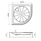 Душевой поддон 1МАРКА Afina полукруглый 80x80 АБС-пластик