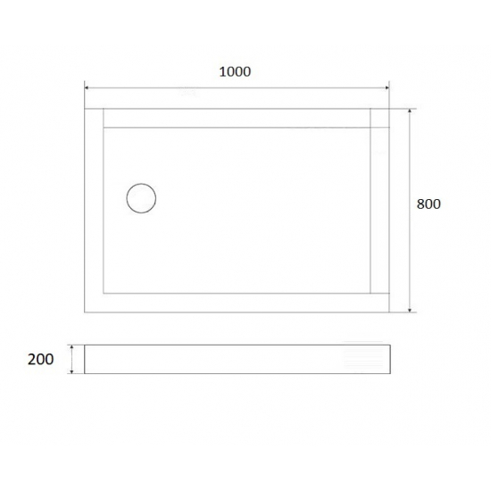 Душевой поддон 1МАРКА Freya NEW с панелями прямоугольный 100x80 АБС-пластик