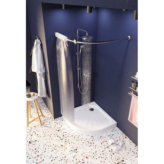 Душевой поддон 1МАРКА Tondo полукруглый 100x100 АБС-пластик