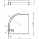 Душевой поддон АКВАТЕК 90x90 литьевой мрамор, четверть круга