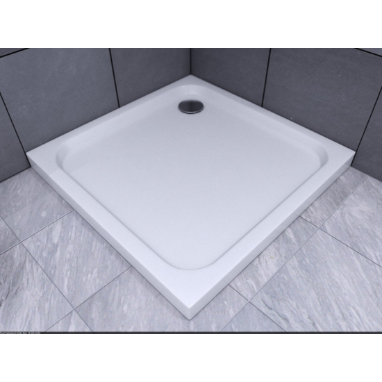 Душевой поддон АКВАТЕК 90x90 литьевой мрамор, гладкое дно