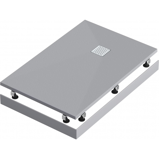 Душевой поддон BAS Good Door Essentia 120x80 литьевой мрамор, серый (без слива / ножек / экрана)