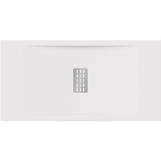 Душевой поддон BAS Good Door Flow 100x80 литьевой мрамор, белый (без слива / ножек / экрана)