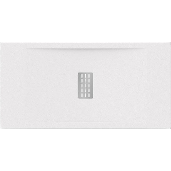 Душевой поддон BAS Good Door Flow 100x80 литьевой мрамор, белый (без слива / ножек / экрана)