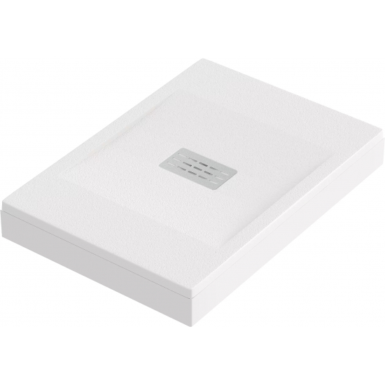 Душевой поддон BAS Good Door Flow 100x80 литьевой мрамор, белый (без слива / ножек / экрана)