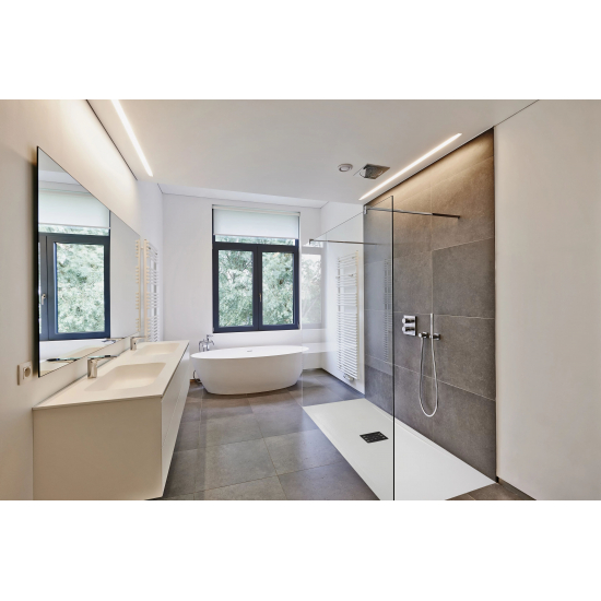 Душевой поддон BAS Good Door Flow 120x80 литьевой мрамор, белый (без слива / ножек / экрана)