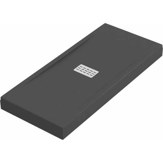 Душевой поддон BAS Good Door Flow 120x80 литьевой мрамор, чёрный (без слива / ножек / экрана)