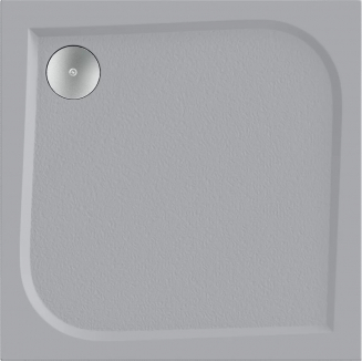 Душевой поддон BAS Good Door Квадро 100x100 литьевой мрамор, серый (без слива / ножек / экрана)