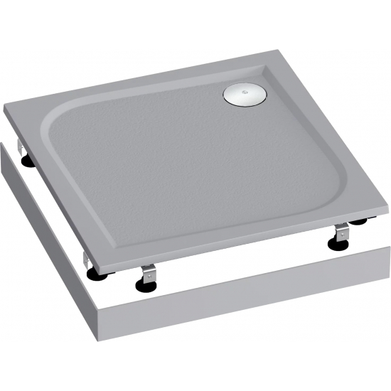 Душевой поддон BAS Good Door Квадро 100x100 литьевой мрамор, серый (без слива / ножек / экрана)