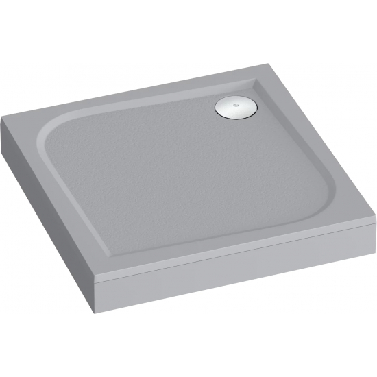 Душевой поддон BAS Good Door Квадро 100x100 литьевой мрамор, серый (без слива / ножек / экрана)